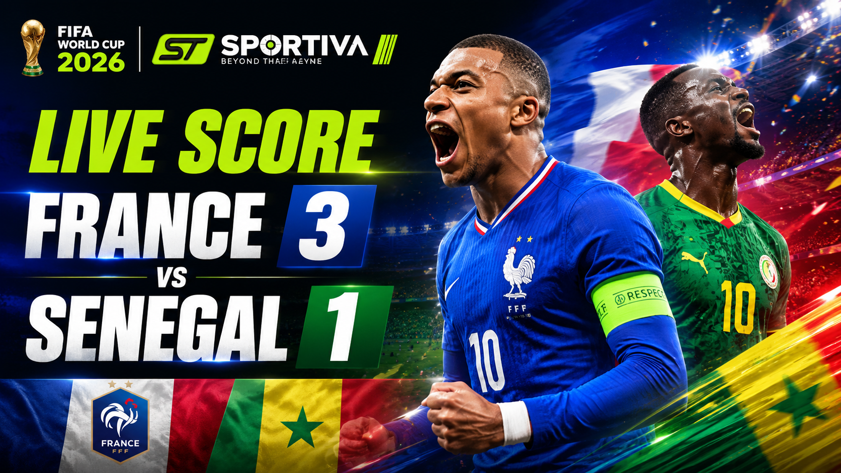 Live Score France 3 vs 1 Senegal: Kylian Mbappé Ukir Rekor Bersejarah