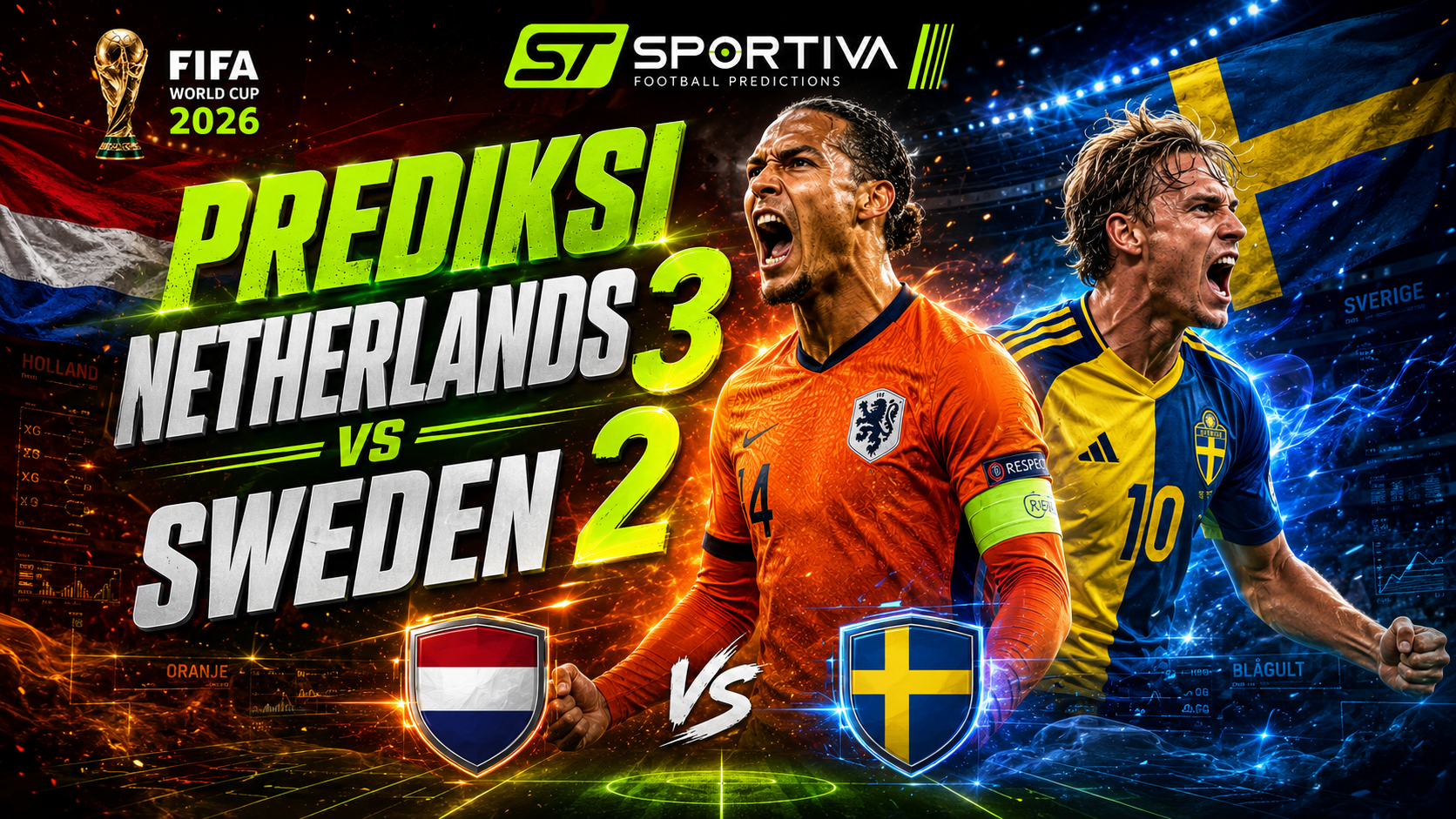 Prediksi Netherlands 3 : 2 Sweden FIFA World Cup 2026